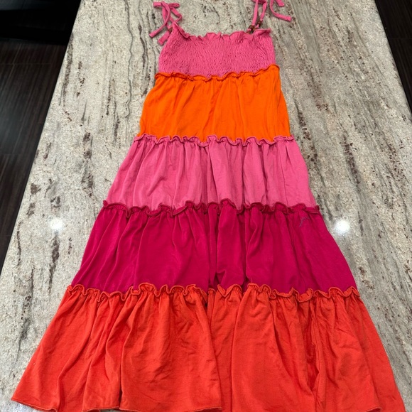 Orange/Pink girls size small summer dress - Picture 5 of 6